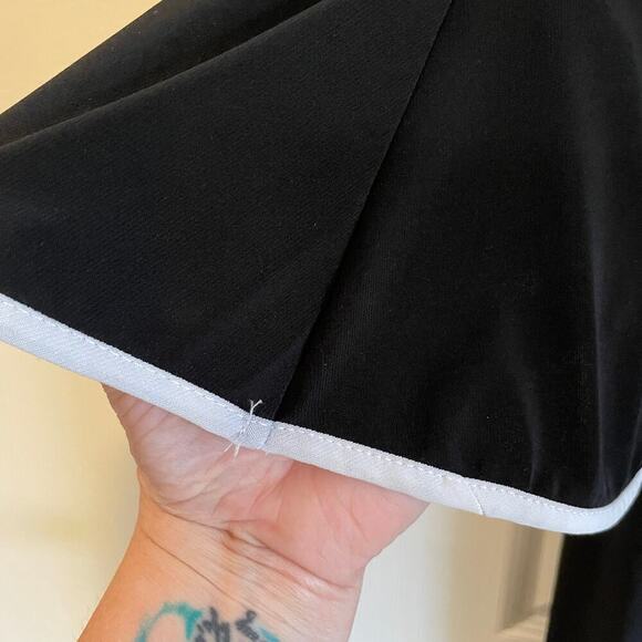 Nik And Nash Womens Dress Sz L Black Long Bell Sleeves Midi Boat Neck - Picture 7 of 11